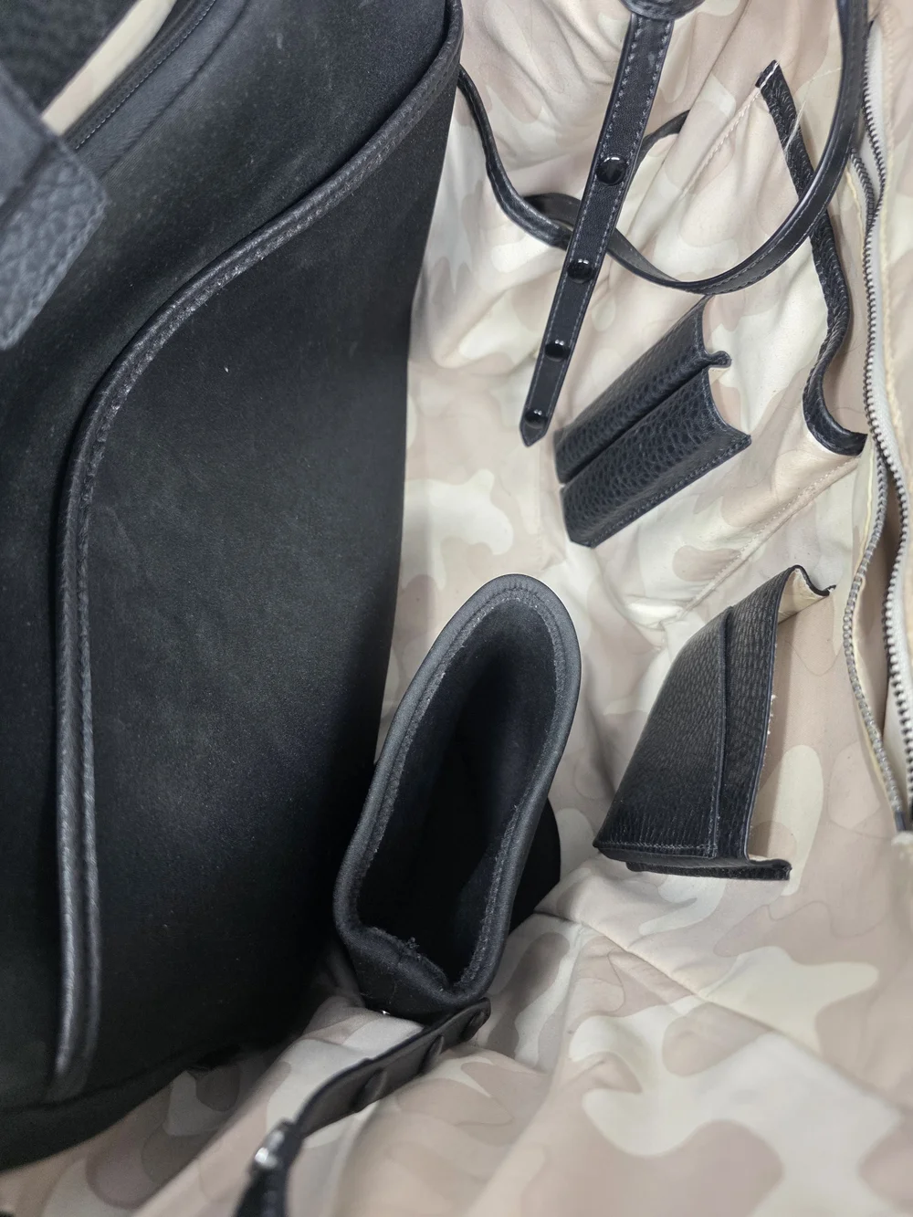 Dagne Dover Black Pebbled Leather Allyn Work Tote Laptop Bag With Shoe Bag